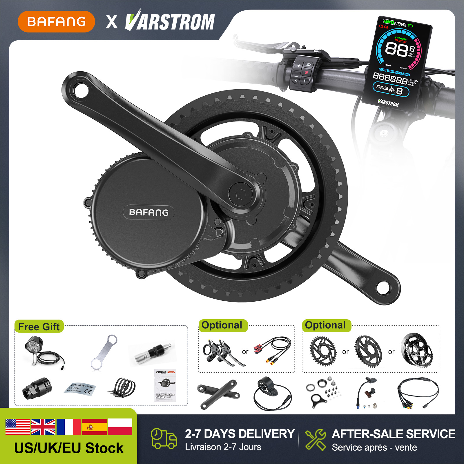 Bafang Bbs02B 48V 750W Mid Drive Kit - [Stock US] Moteur central BAFANG 48V