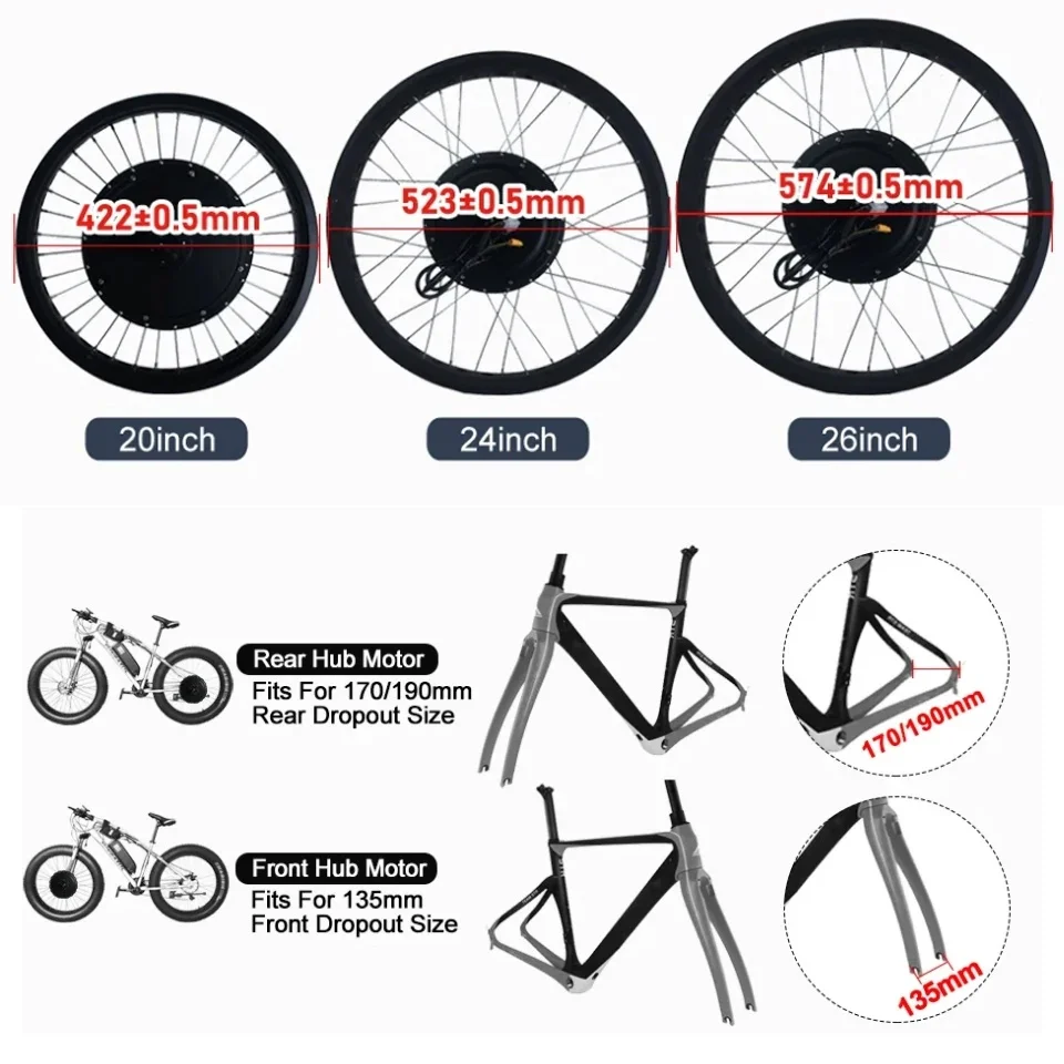 Kit de conversion pour vélo to - Ebike Conversion Kit 72V 3000W avis et prix