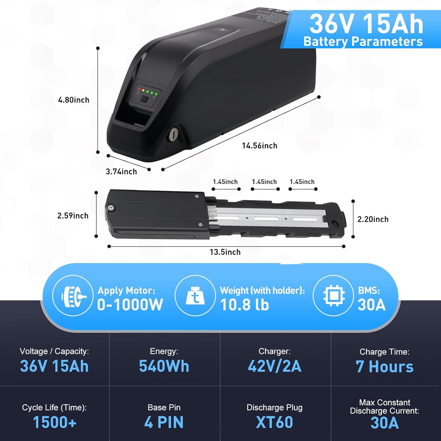 HAILONG-Batterie Lithium 18650 - Ebike Battery 48V 20Ah Hailong avis et prix